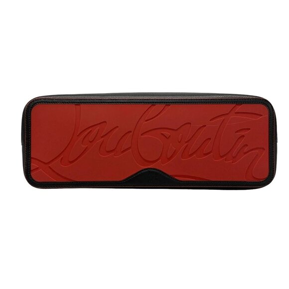 Auth CHRISTIAN LOUBOUTIN Cabata E/W - Black Red Leather Tote Bag - Picture 5 of 16